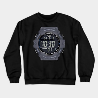 AE1500 Negative display with blue accents Crewneck Sweatshirt